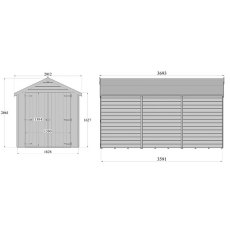 12x6 Shire Overlap Shed - Windowless - shed dimensions