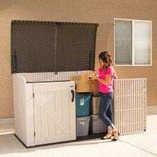 general storage use for the 6x3.5 Lifetime Heavy Duty Plastic Storage Unit