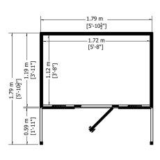 6x4 Shire Stork Playhouse - floor plan