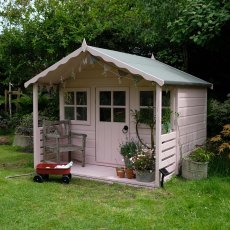 6x4 Shire Stork Playhouse - customer image painted and with door closed