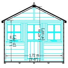 6x4 Shire Stork Playhouse - internal dimensions