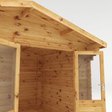 4m x 3m Mercia Retreat Log Cabin (28mm to 44mm Logs) - Door View