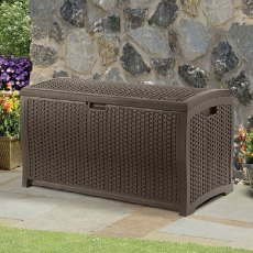 Suncast Suncast Rattan Style Wicker Deck Box - 375 Litre Capacity