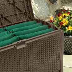 Suncast Suncast Rattan Style Wicker Deck Box - 375 Litre Capacity
