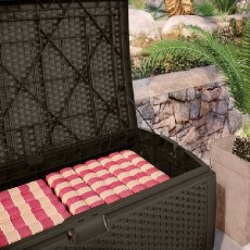 Suncast Suncast Rattan Style Wicker Deck Box - 375 Litre Capacity