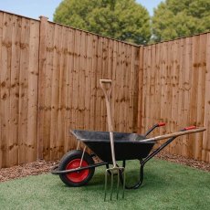 6ft High Mercia Vertical Feather Edge Flat Top Fencing Pack Pressure Treated - insitu