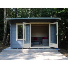 10 x 12 Shire Marlborough Log Cabin - Painted by customer