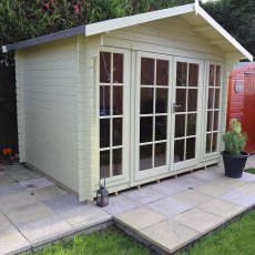 10Gx8 Shire Epping Log Cabin - in a natural finish