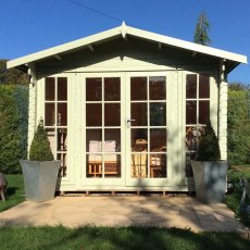 10Gx8 Shire Epping Log Cabin - front elevation