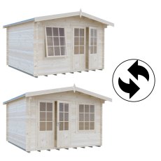 12G x 12 Shire Hale Log Cabin (28mm Logs) - interchangeable