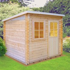 8G x 14 (2.39m x 4.19m) Shire Dean Log Cabin (28mm to 70mm Logs)