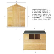 Mercia Overlap Shed 7 x 5