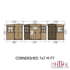 Shire 7 x 7 (2.05m x 2.05m) Shire Corner Shed