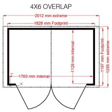 4 x 6 Overlap Windowless Shed with Double Doors