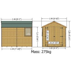 8x6 shire shiplap apex shed