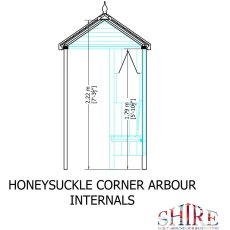 Shire Honeysuckle Corner Arbour - dimensions