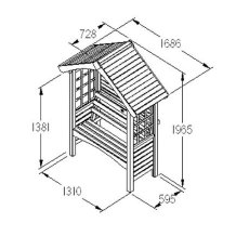 Forest Cadiz Garden Arbour - diagram