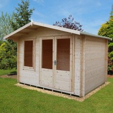 11 x 10 Shire Berryfield Log Cabin - Front view