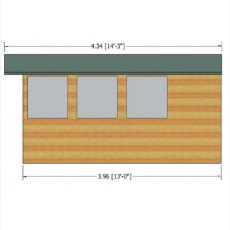 13 x 7 (3.96m x 2.05m) Shire Jersey Pressure Treated Apex Shed