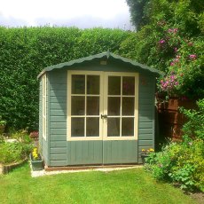 7 x 7 Shire Buckingham Summerhouse - Pressure Treated - painted showing front elevation