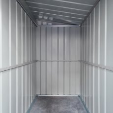 4 x 6 Globel Lotus Lean-to Metal Shed In Green - internal view