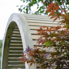 Grange Contemporary Garden Arch - close up insitu of top part of arch