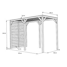 Grange Urban Garden Pergola - dimensions