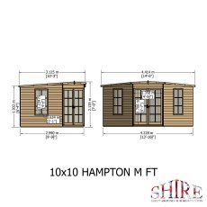 10 x 10 Shire Hampton Premium Corner Summerhouse