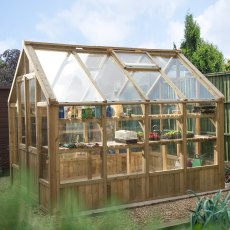 10x8 Forest Vale Wooden Greenhouse - Free Installation - insitu