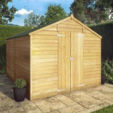 10 x 8 (3.02m x 2.48m) Mercia Overlap Shed - No Windows