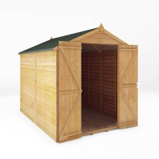 8 x 6 (2.37m x 1.78m) Mercia Overlap Shed - open doors