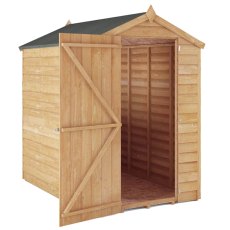 6 x 4 (1.81m x 1.25m) Mercia Overlap Shed - No windows