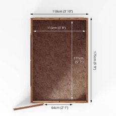 6 x 4 (1.81m x 1.25m) Mercia Overlap Shed - No windows