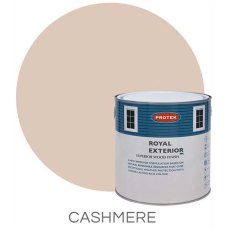 Protek Royal Exterior Paint 5 Litres - Cashmere Colour Swatch with Pot