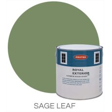 Protek Royal Exterior Paint 5 Litres - Sage Leaf Colour Swatch with Pot