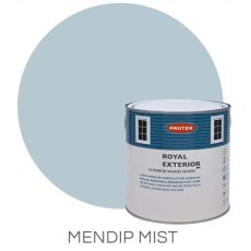 Protek Royal Exterior Paint 5 Litres - Mendip Mist  Colour Swatch with Pot