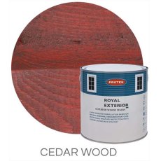 Protek Royal Exterior Paint 5 Litres - Cedar Wood Colour Swatch with Pot