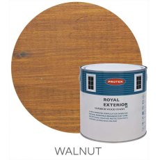 Protek Royal Exterior Paint 5 Litres - Walnut Colour Swatch with Pot