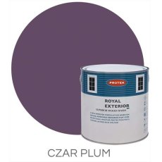 Protek Royal Exterior Paint 5 Litres - Czar Plum Colour Swatch with Pot