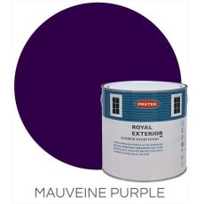 Protek Royal Exterior Paint 5 Litres - Mauveine Purple Colour Swatch with Pot