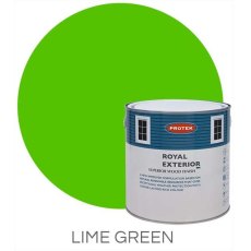 Protek Royal Exterior Paint 5 Litres - Lime Green Colour Swatch with Pot