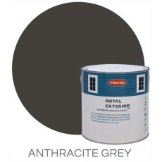 Protek Royal Exterior Paint 5 Litres - Anthracite Grey Swatch with Pot
