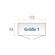 6 x 3 Biohort Europa 1 Metal Shed - Dimensions