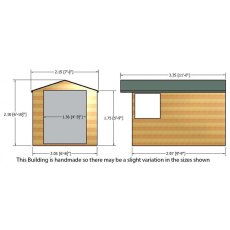 10 x 7 (2.97m x 2.05m) Shire Guernsey Pressure Treated Apex Shed