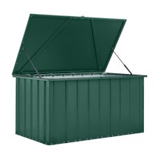 5 x 3 Globel Metal Cushion Storage Box - Green - lid open