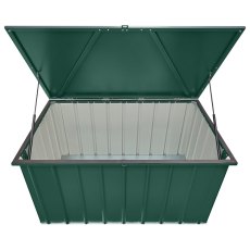 5 x 3 Globel Metal Cushion Storage Box - Green - top open
