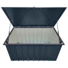 5 x 3 Globel Metal Cushion Storage Box - Grey - isolated top view