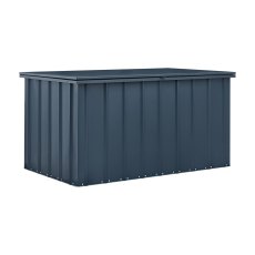 5 x 3 Globel Metal Cushion Storage Box - Grey - closed