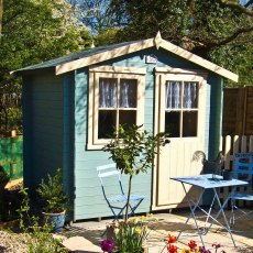 8 x 6 Shire Avesbury Log Cabin - Painted by customer