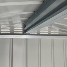 6 x 4 Globel Lotus Apex Metal Shed In Grey - roof